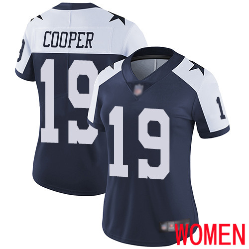 Women Dallas Cowboys Limited Navy Blue Amari Cooper Alternate #19 Vapor Untouchable Throwback NFL Jersey->women nfl jersey->Women Jersey